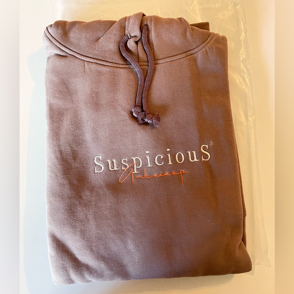 Brand new in wrapper Suspicious Antwerp Hoodies, sizes ranging from XL-XXL